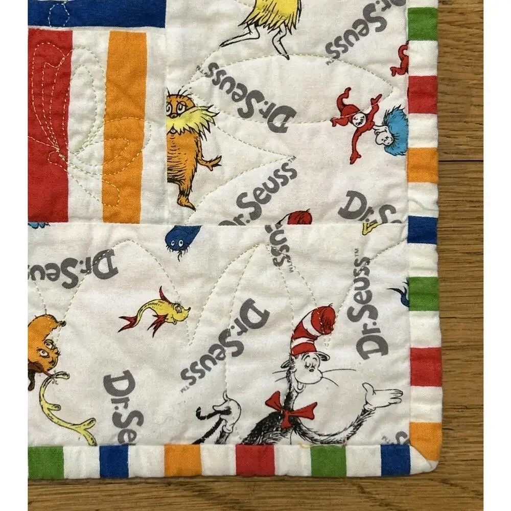 Dr Seuss Hand Made ABC Quilt 40x51